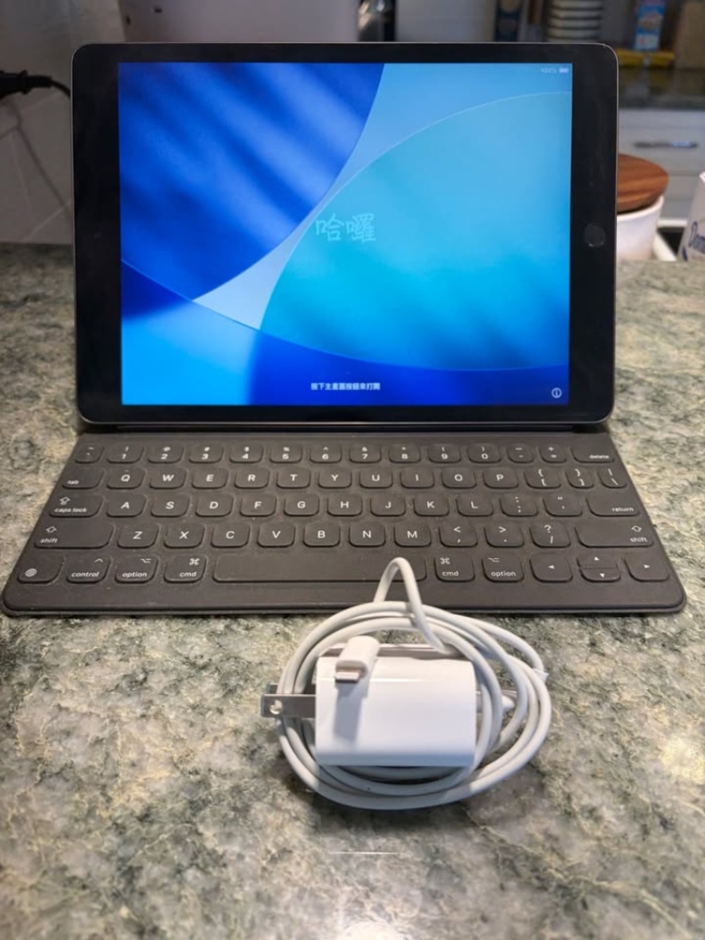iPad mini w/ folio keyboard and charger